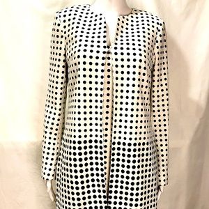 Classic Karl Lagerfeld Navy Polka Dot Suit, Size 8